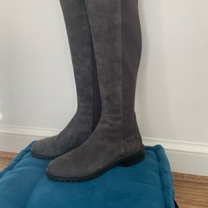 BRAND NEW Stuart Weizmann suede, knee high gray boots